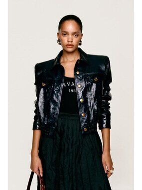 ZARA LEATHER SHOULDER PAD JACKET WILLY CHAVARRIA X ZARA